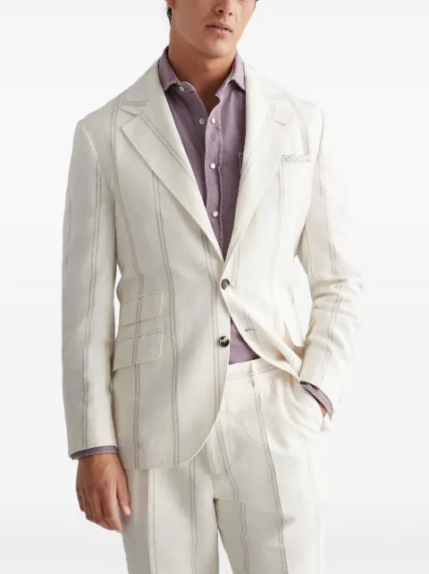 Brunello Cucinelli striped single-breasted blazer