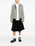 midorikawa frayed zip-up shirt jacket