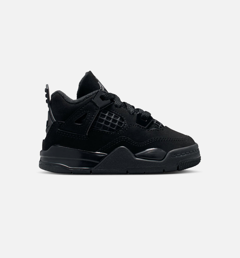 Air Jordan 4 Retro Black Cat Baby & Toddler Sneakers - Black / Light Graphite