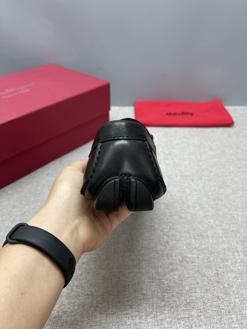 Ferragamo Men's Black Bit Driving Loafers