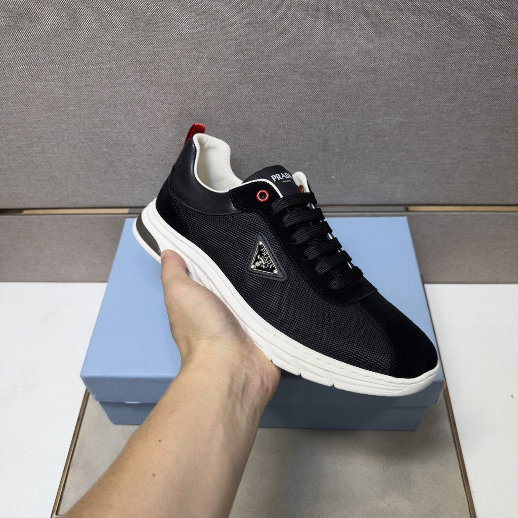 Prada Paneled Low-Top Sneakers